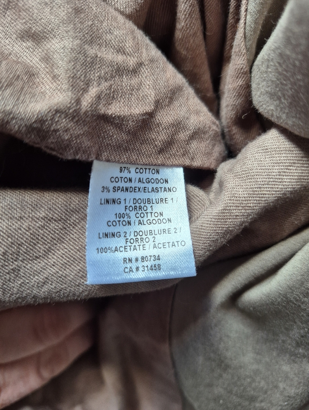 BCBG Women’s Tan Cotton Single-Button Belted Blazer Jacket - Picture 6 of 6
